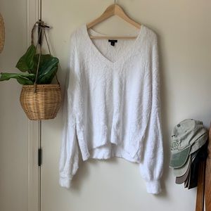 Vintage White Fuzzy Sweater